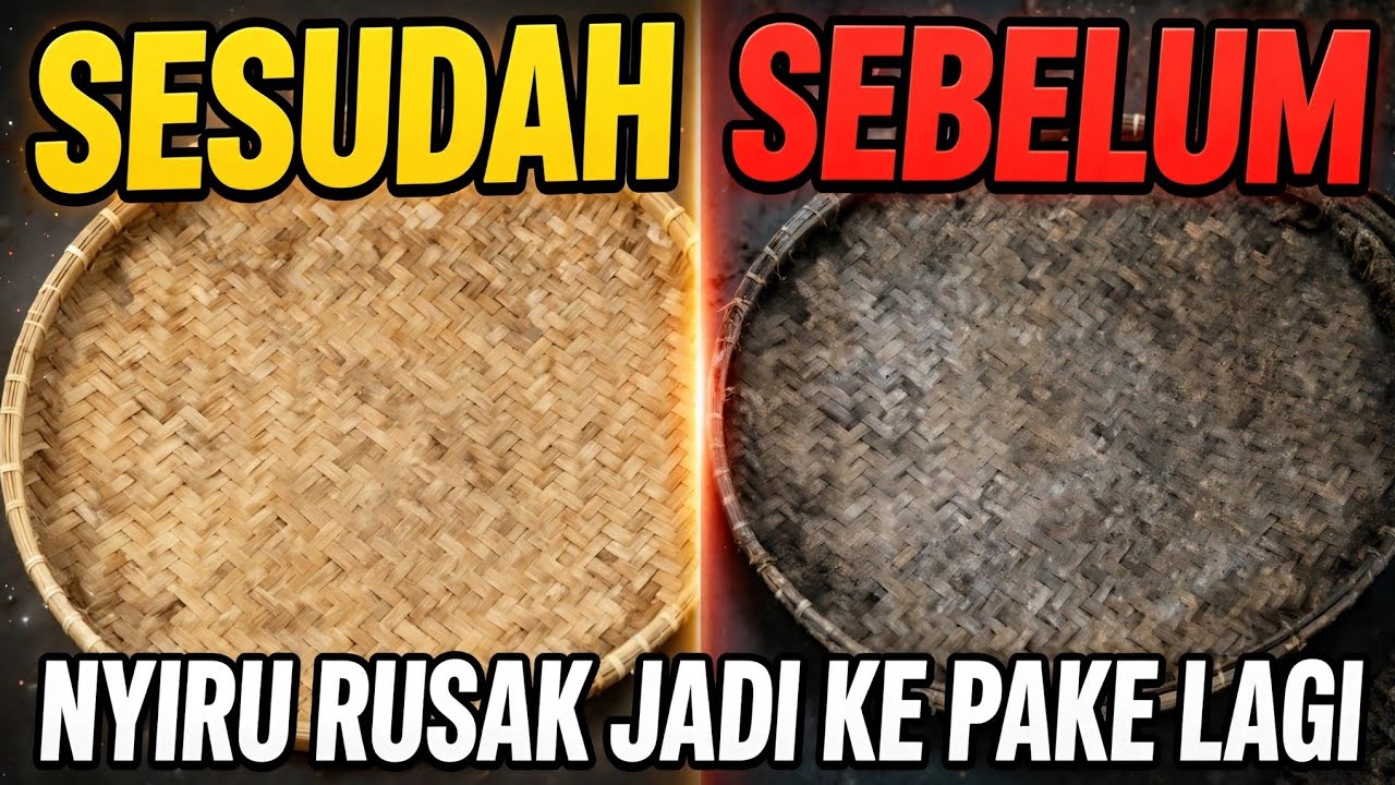 Cara memperbaiki nyiru yang sudah rusak parah @ViaAnyam