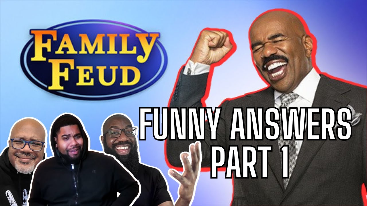 Family Feud's Funniest Answers Part 1 Reaction! Gut Bustin' Answers People Give and Steve's Face!!!