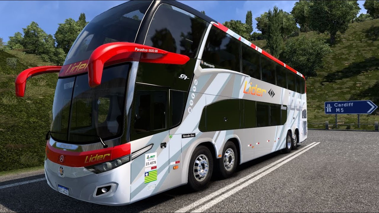 New Paradiso G7 1800 DD | Going to Cardiff | Realistic Driving | Euro Truck Simulator2 Bus Driving