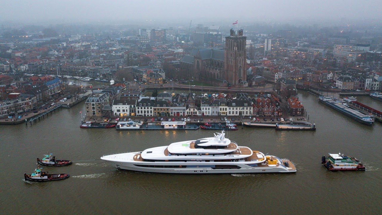 The transport of Oceanco's 105m/ 344ft 1050H