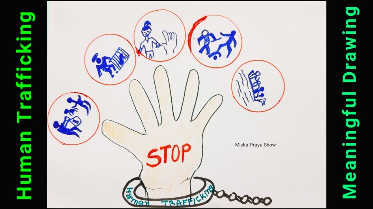 National Human Trafficking Awareness Day Drawing | Stop Human Trafficking Poster Drawing Very Easy