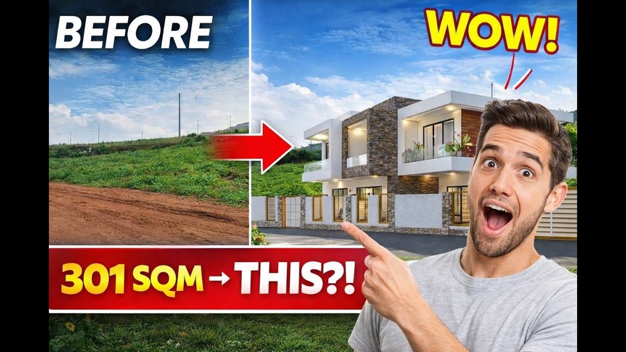 301 SQM LAND → THIS LUXURY HOUSE?! 😱 | BEFORE & AFTER