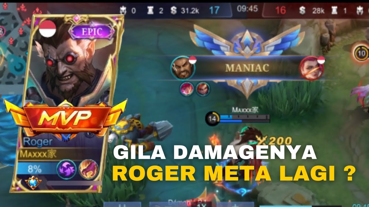 GILA BANGET DAMAGE ROGER🔥BAKAL JADI LANGGANAN BAN SEASON INI❗️❗️❗️