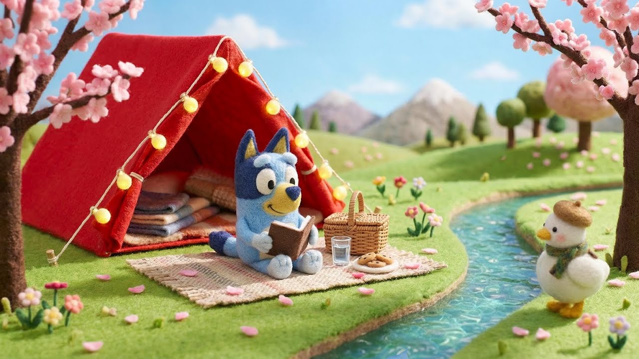 Bluey’s Peaceful Spring Picnic 🌸📖 Cozy Lofi Beats for Relaxing, Studying & Gentle Focus
