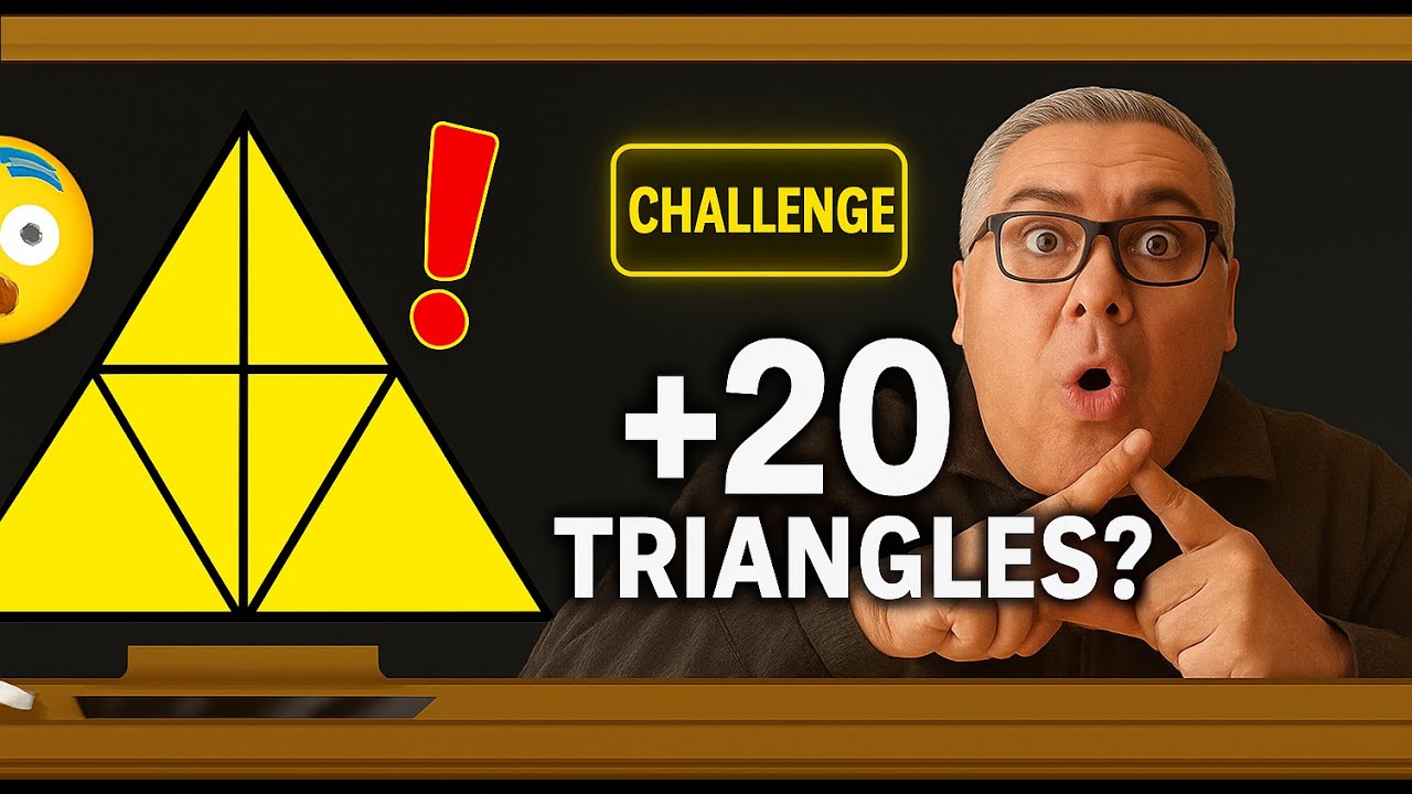 How many triangles can you count in this visual challenge