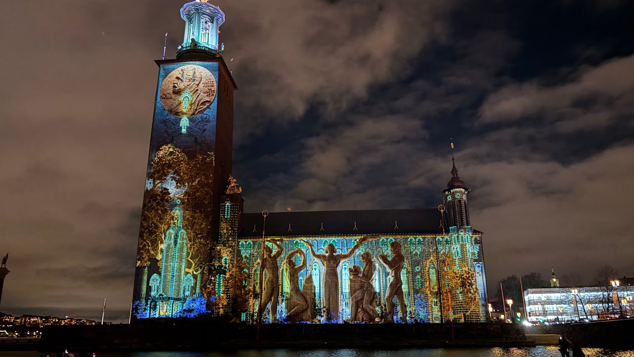 Nobel light #lightshow #kids#stockholm #2025 