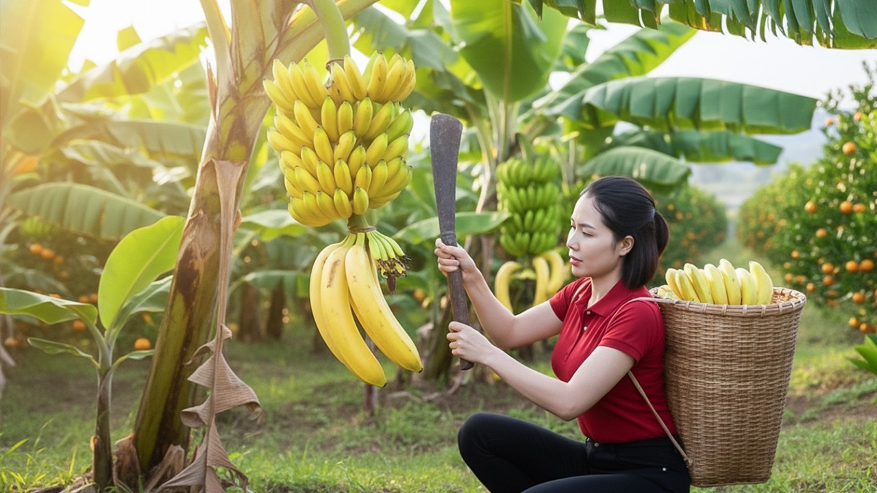 Harvesting 200+ Kg of Bananas | Massive Banana Harvest to Market | Farm to Market