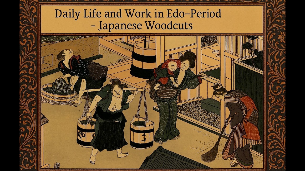 Daily Life and Work in Edo-Period in Japanese Woodcuts