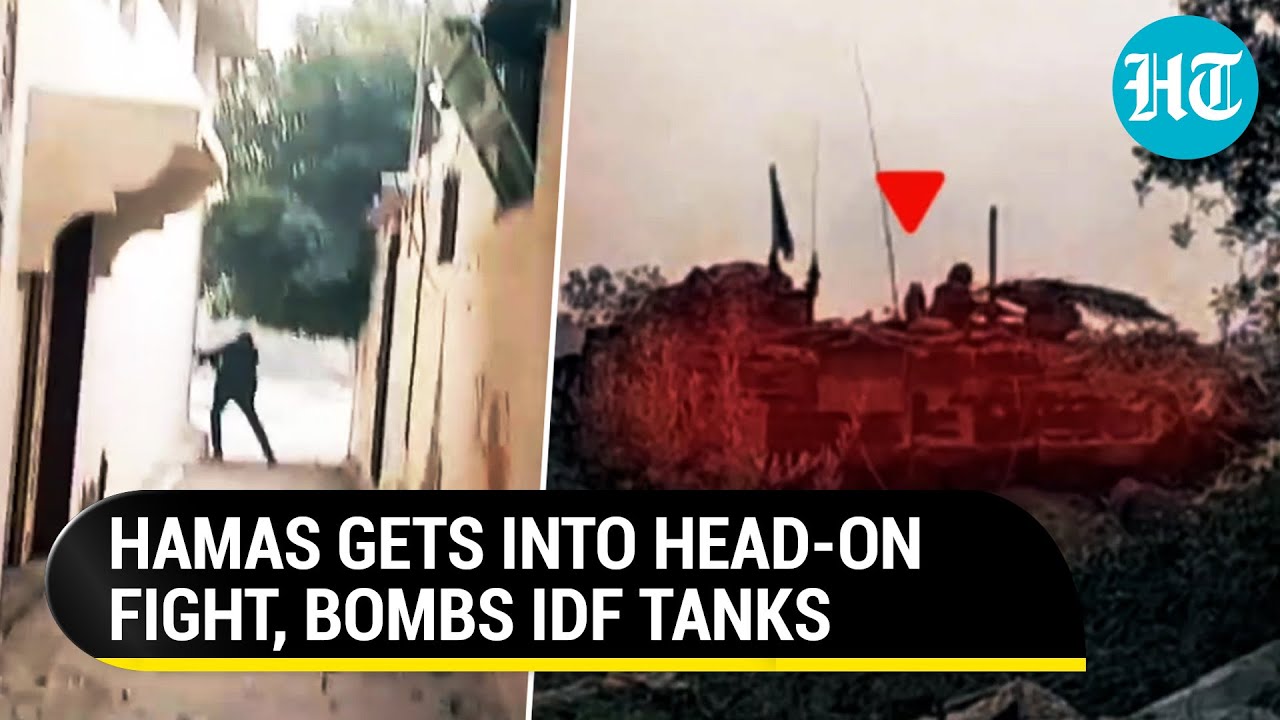 Al Qassam Fighter Bombs Israeli Tank Amid IDF Troops' Retreat Bid In Central Gaza | Watch