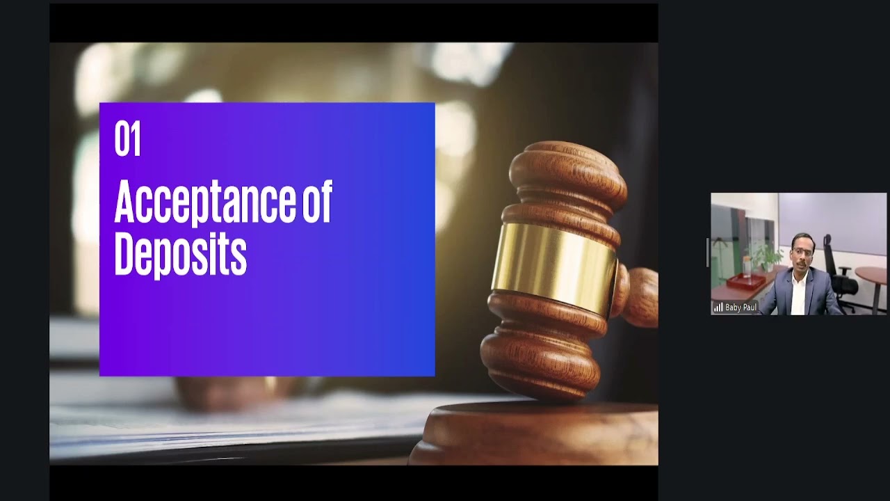 Webinar Series 13 “Deposits and Loans under Companies Act- Analysis of Key Provisions” - 23012026