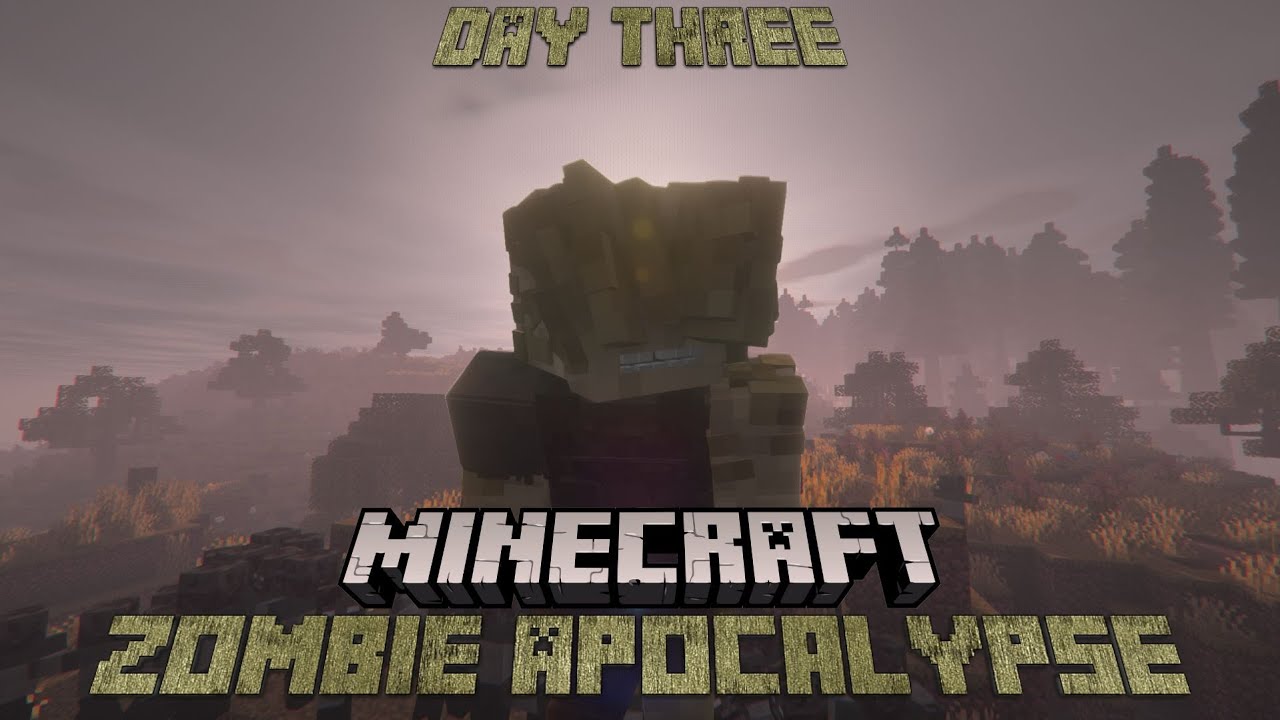 Attempting to Survive the Ultimate Minecraft Zombie Apocalypse | Day Three