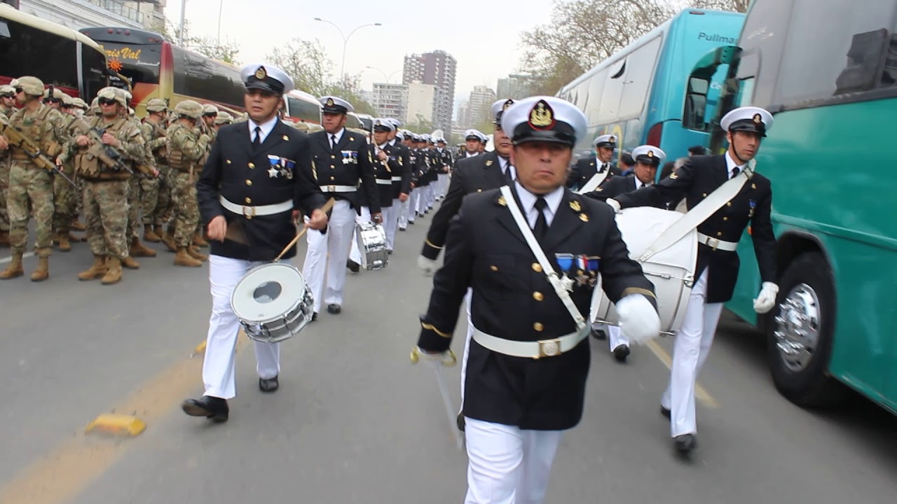 APOLINAV 2018, Marcha al Solo Toque de Tambor, Parada Militar