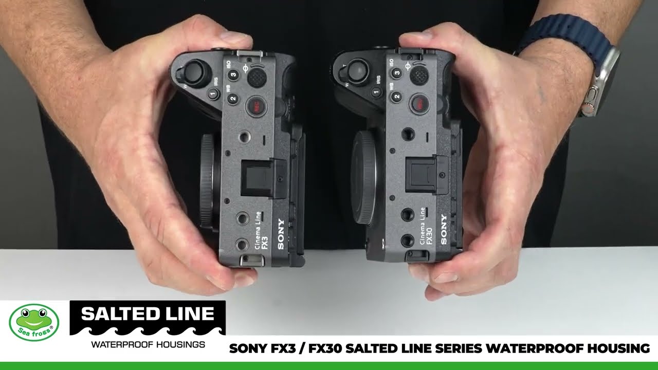 Sea Frogs Salted Line 40m/130ft Waterproof Housing with HDMI 2.0 Support for Sony FX3/FX30 Cameras.