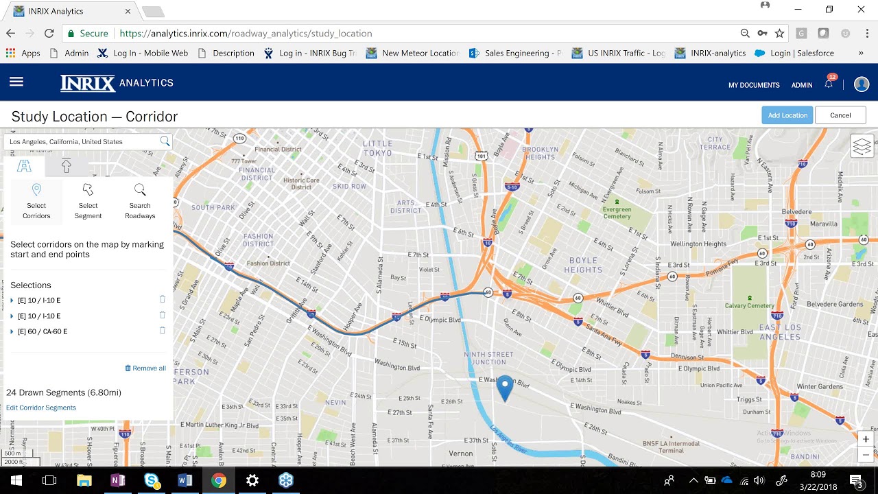 INRIX Roadway Analytics  - Live Demo