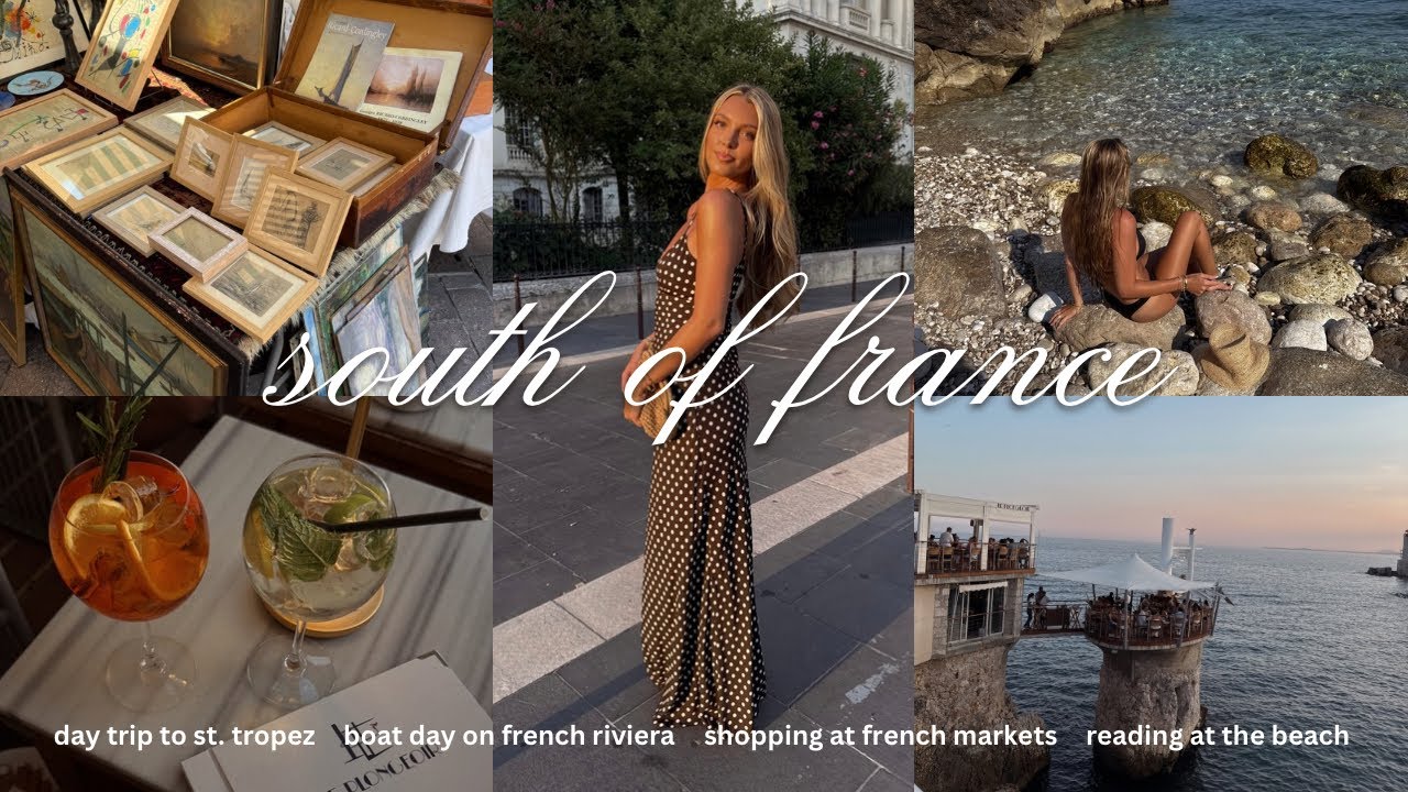 travel diaries: summer in the south of france 🥐🌊🧺 beaches, boat days, nice, &egrave;ze, st.tropez & more