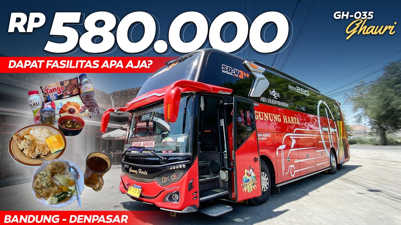 SERVIS MAKAN BUS GUNUNG HARTA, GIMANA RATINGNYA? | Trip BANDUNG - DENPASAR GH-035 