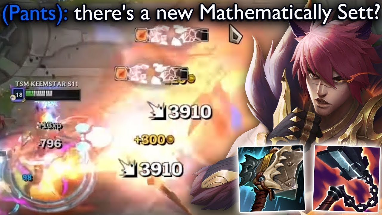 I play Sett but go New Mathematically Correct build and do 4,000 true damage