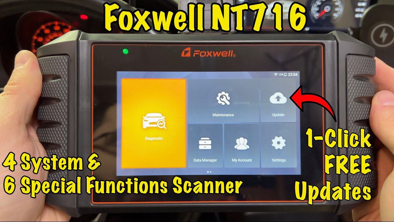 FOXWELL NT716 - 4 System, 6 Special Reset Functions Diagnostics Car Scanner