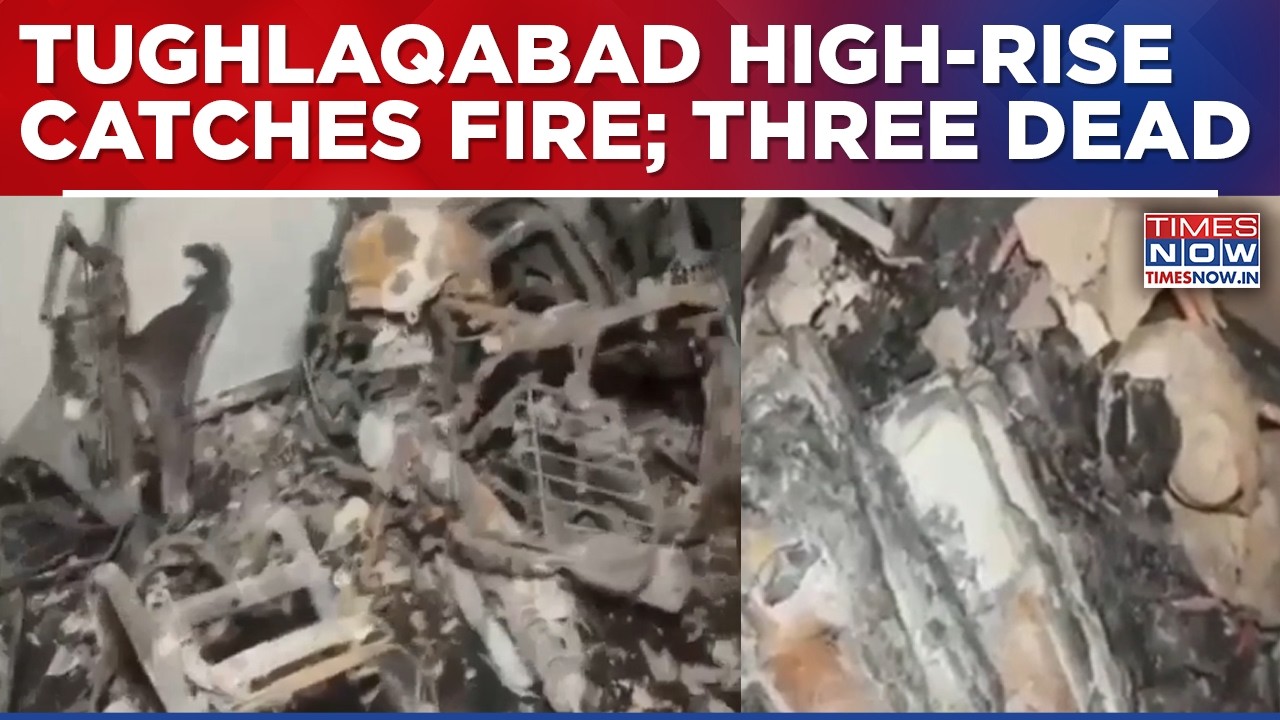 Delhi Fire Horror: 3 Dead After Massive Blaze Engulfs Tughlaqabad High-Rise Building