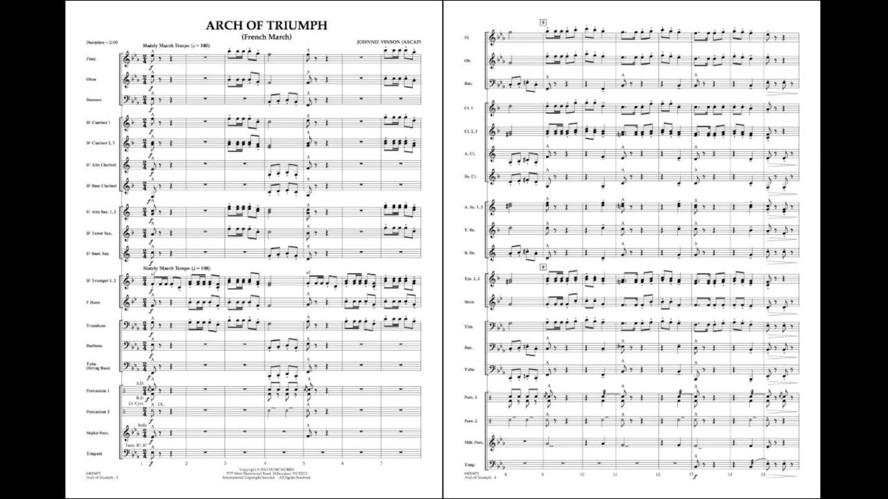 Arch of Triumph (French March) by Johnnie Vinson