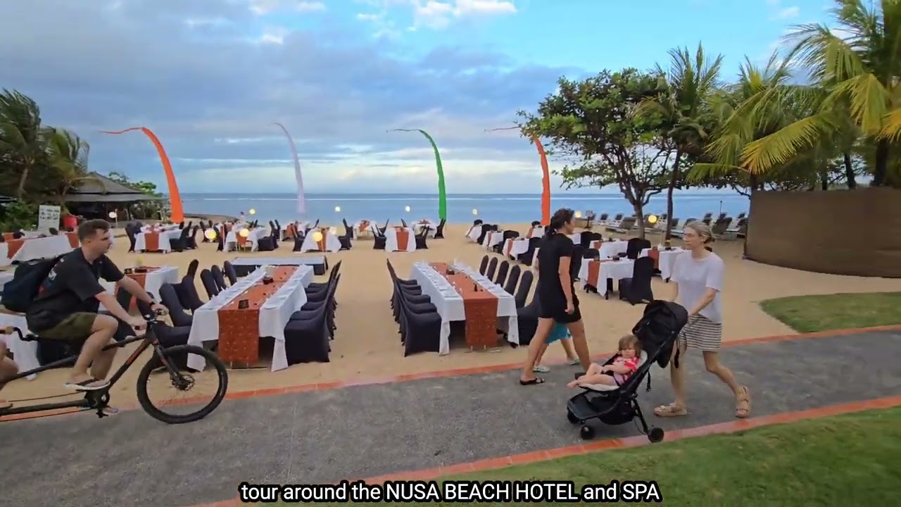 tour around the 9 hectares property of NUSA DUA BEACH HOTEL and SPA with my wife berna baron.