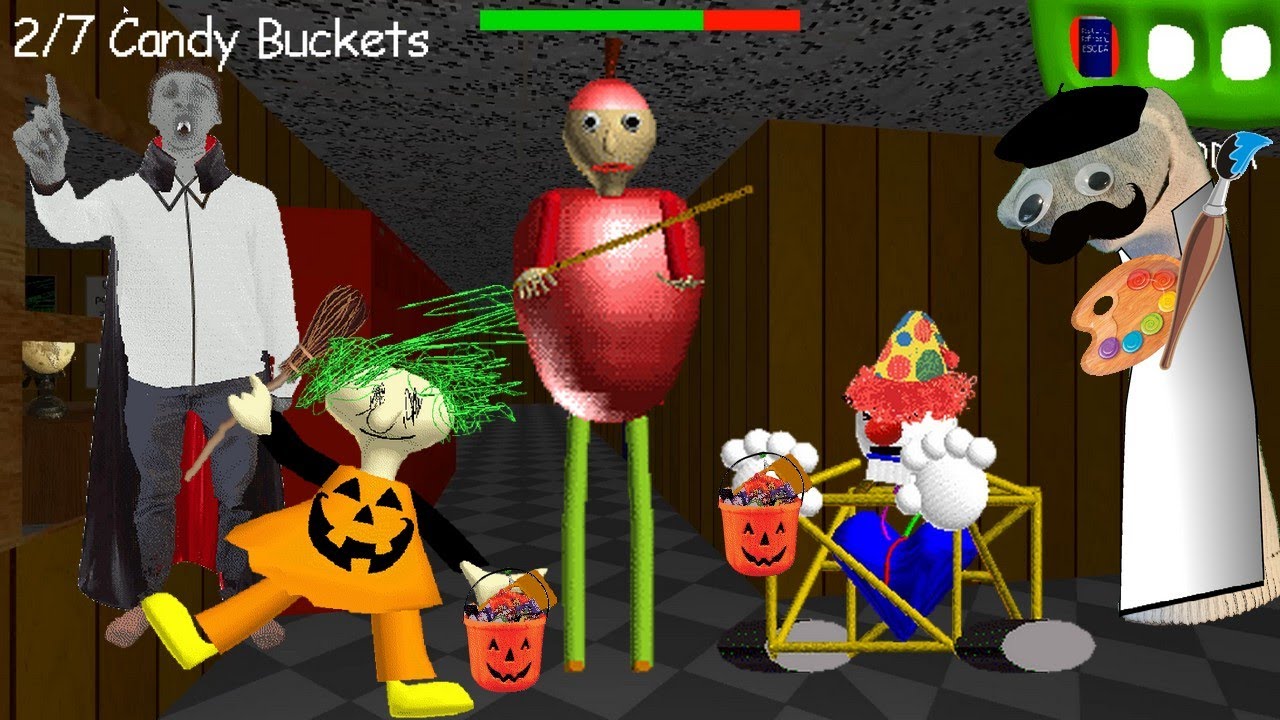 Вечеринка на Хэллоуин от Baldi (мод Baldi's Basics)