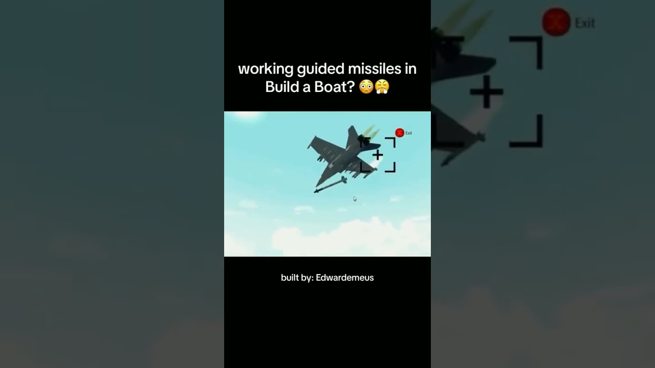 Working guided missiles in Build a Boat 😳😤 #roblox #robloxedit #shorts