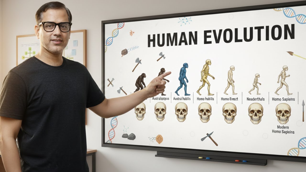 Human Evolution One Shot | Human Evolution Class 10 ICSE | PYQs + Imp Questions💯| @sirtarunrupani​