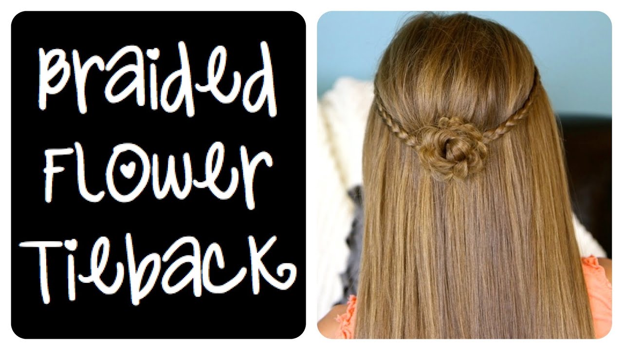 Braided Flower Tieback | Cute Girls Hairstyles