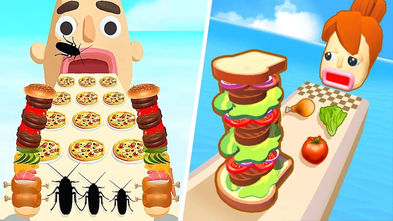 Sandwich Runner Vs Sandwich Run - All Level Gameplay Android,iOS - NEW UPDATE G2