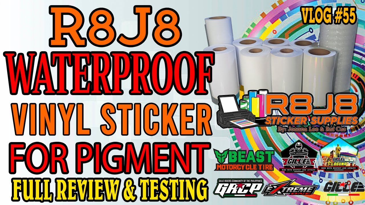 R8J8 WATERPROOF VINYL STICKER FOR PIGMENT | FULL REVIEW & TESTING
