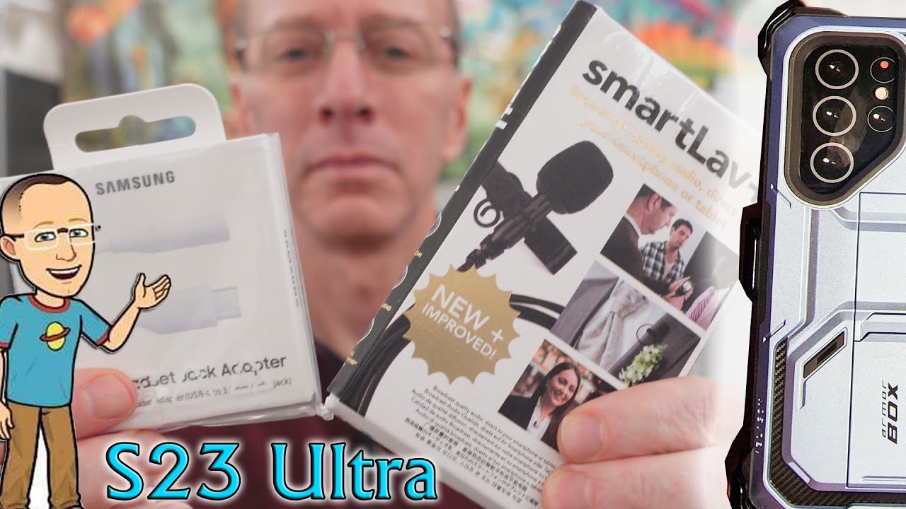 Samsung Galaxy S23 Ultra External Microphone Setup with USB-C Connector and Rode SmartLav Plus