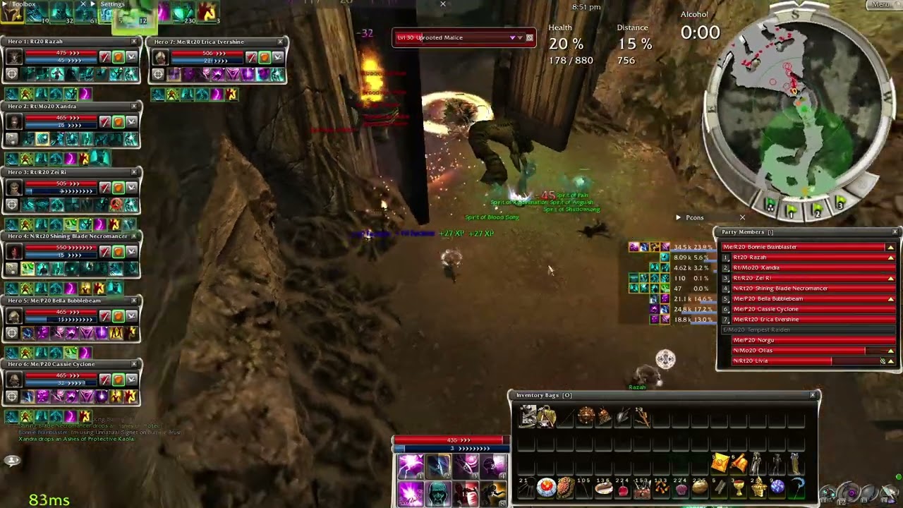 Urgoz Warren HM with heroes no cons (fail) - Guild Wars