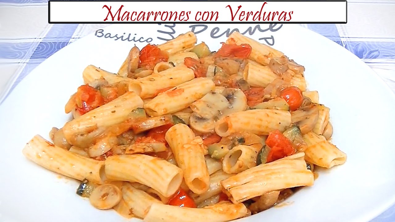 Macarrones con Verduras | Receta de Cocina en Familia
