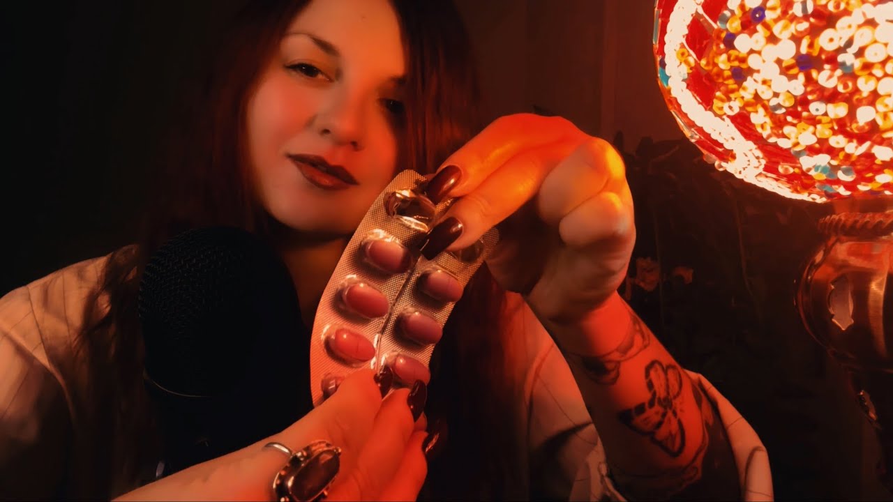 ASMR | Relaxing Pill Sounds, Tapping & Bottle triggers | Medical exam