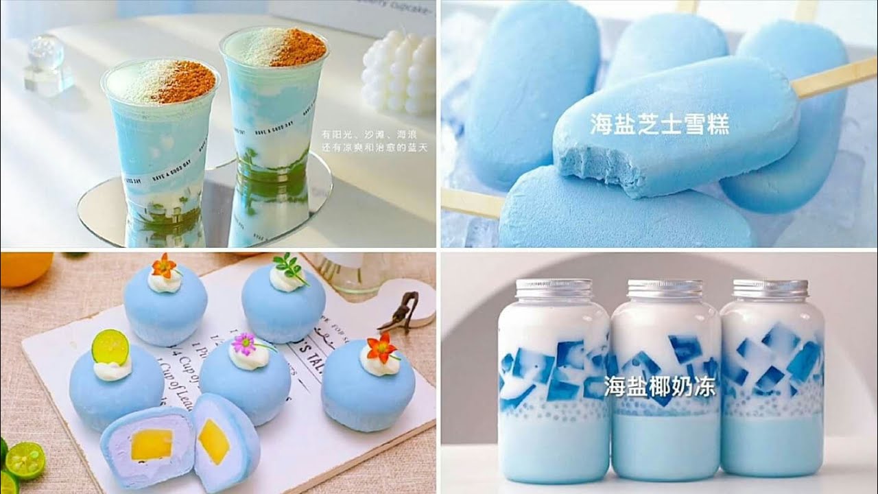 [Sub] A Cooking Video Full Of Blue Foods - Butterfly Pea Flower Desserts