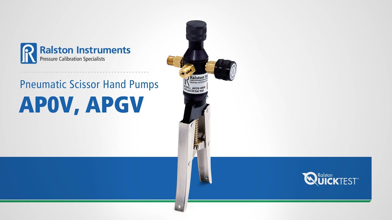AP0V, APGV Pneumatic Scissor Hand Pumps | Ralston Instruments