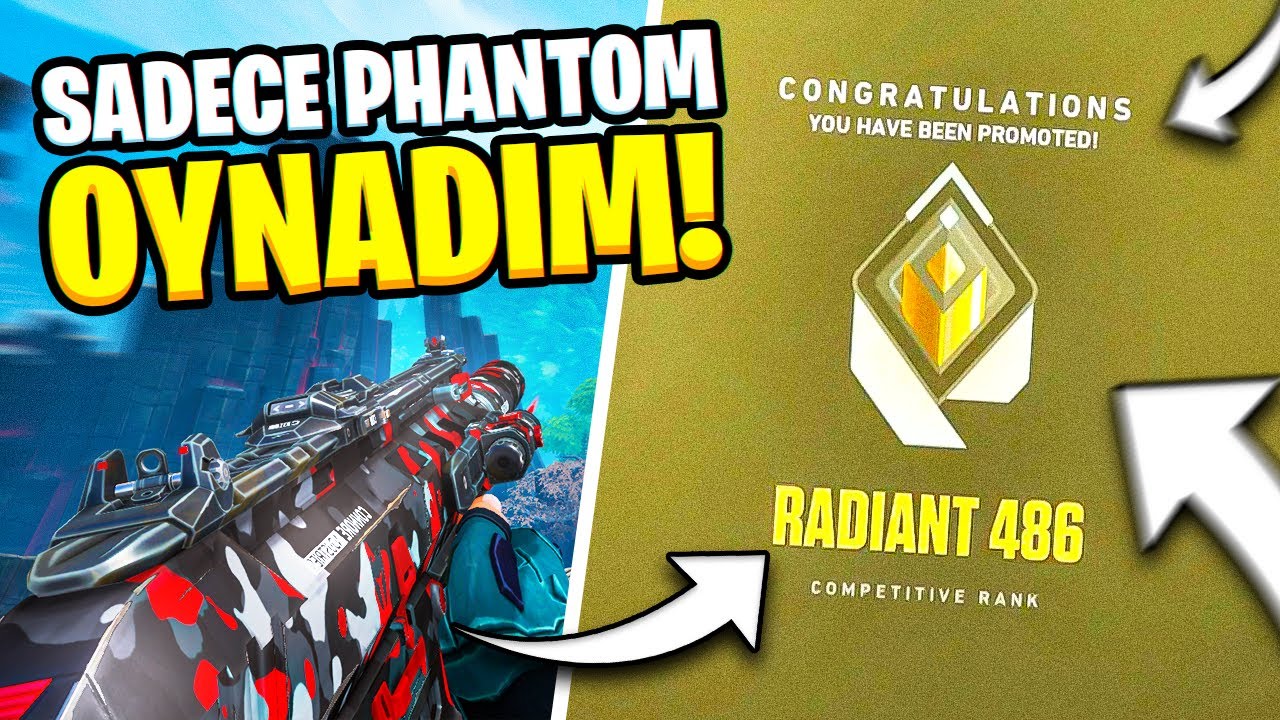 smurf HESABIMI sadece PHANTOM oynayıp, RADİANT'a kastım! | Valorant