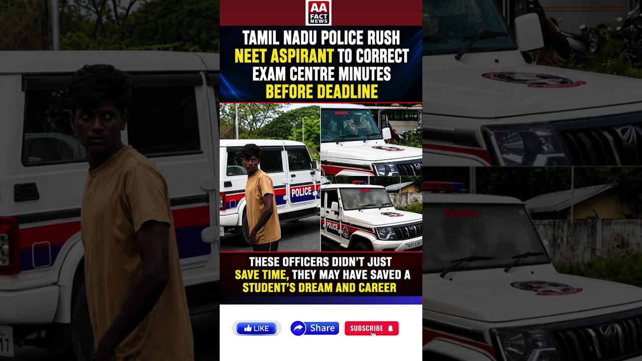 👏 TAMIL NADU POLICE HELP NEET ASPIRANT REACH EXAM CENTRE JUST IN TIME! ❤️🚨 #shorts