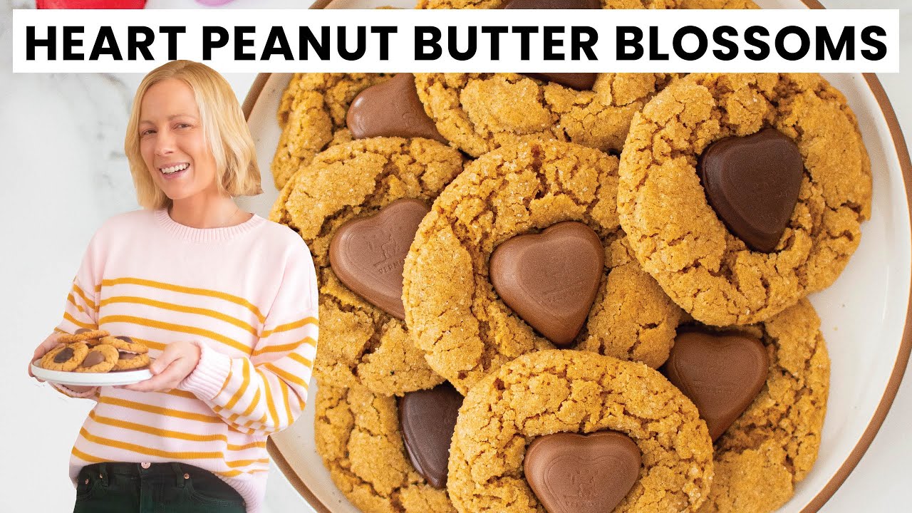 Eggless Valentine’s Peanut Butter Blossoms (Soft & Chocolaty Cookies)