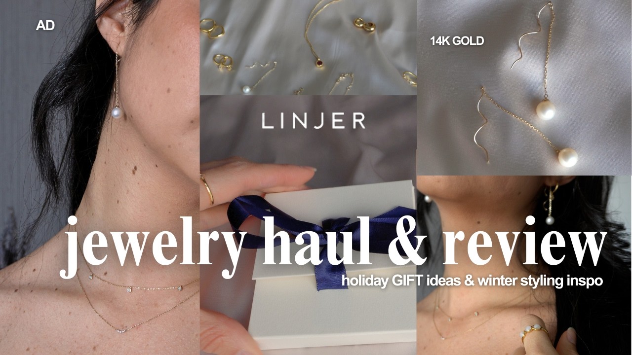 14K Gold Jewelry Haul & Review: the perfect timeless gifts with Linjer! #ad #jewelrycollection