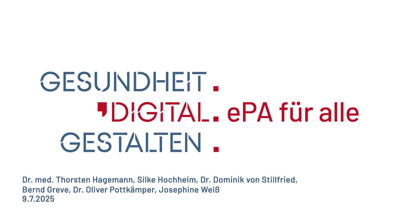 Veranstaltung: ePA für alle vom 9.7.2025