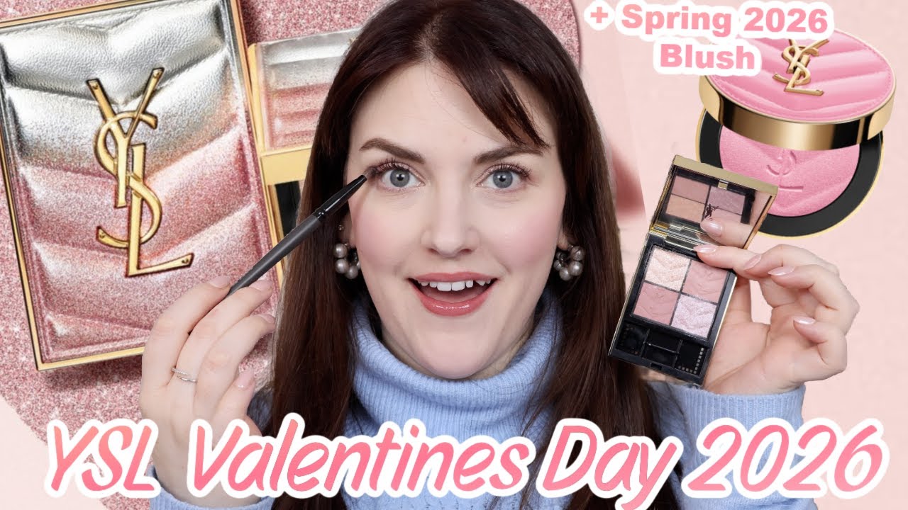 💖 Палетка теней YSL SPARKLING LUST 💖 День святого Валентина 2026 | сравнения и новый оттенок румян!