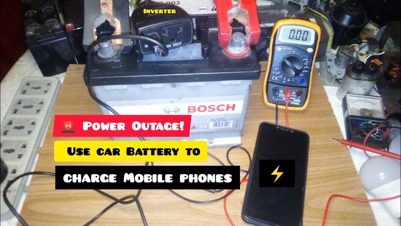 🚨 Power Outage? Use Car Battery to Charge.