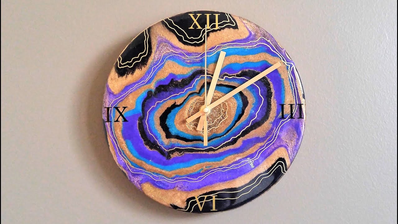 #50- Pouring A Resin Geode Clock, On A Budget!