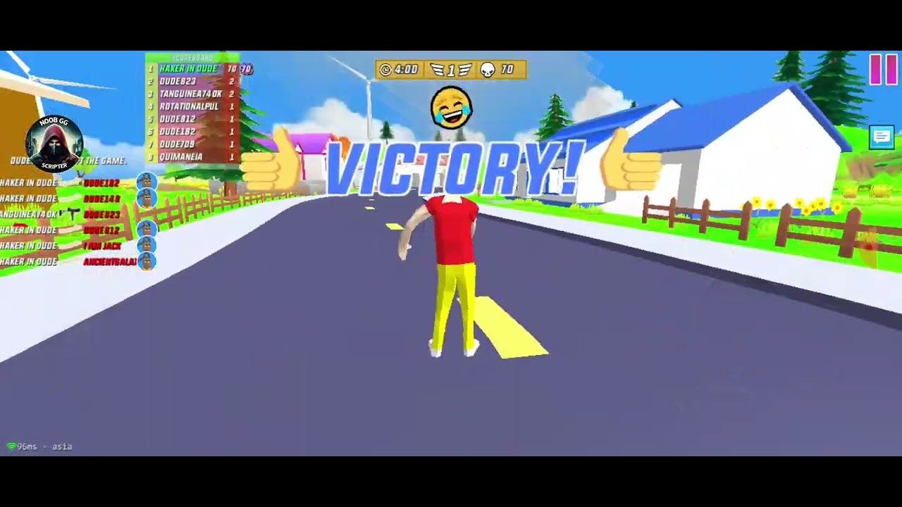 dude theft wars multiplayer 70 kills best hacker! free for all no death slaps
