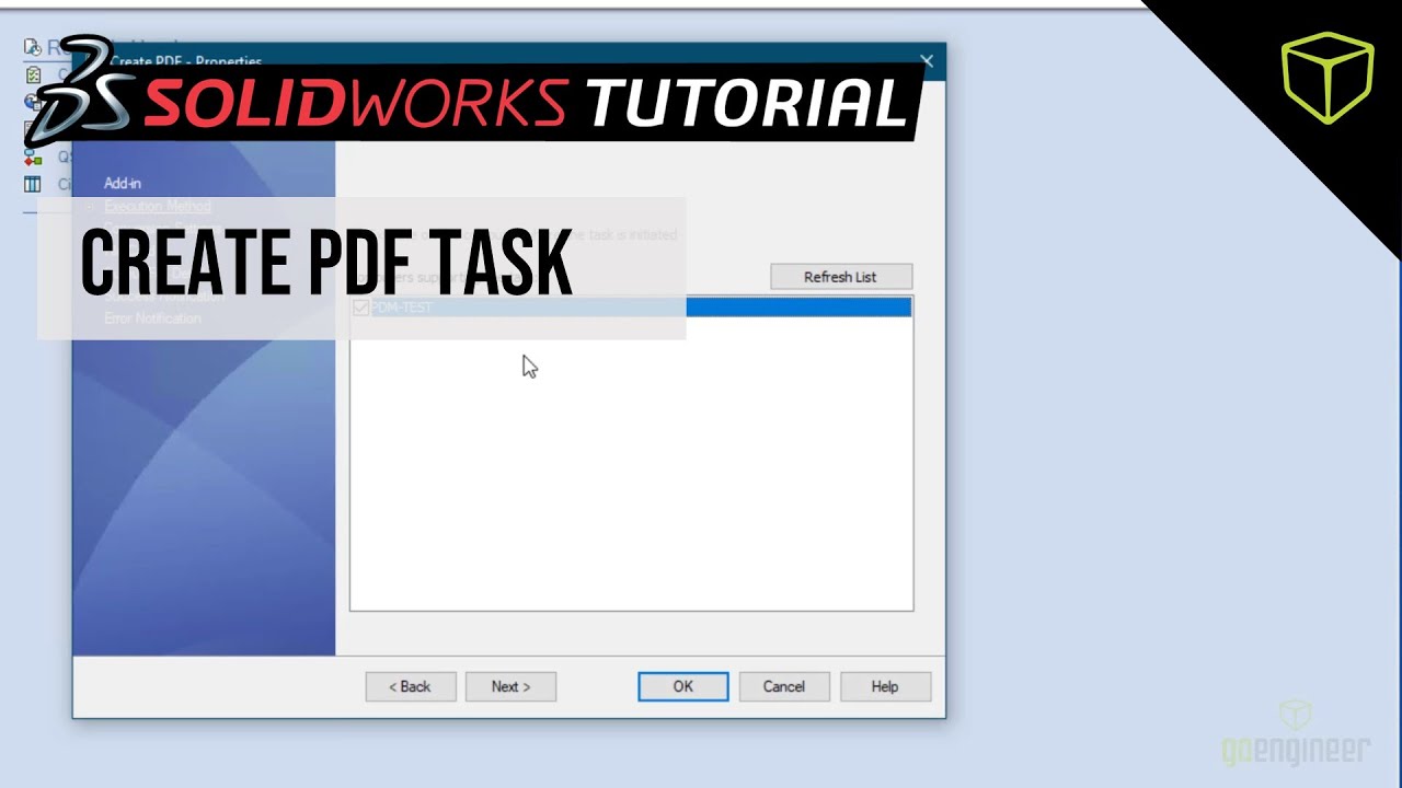 SOLIDWORKS PDM Standard — задача создания PDF