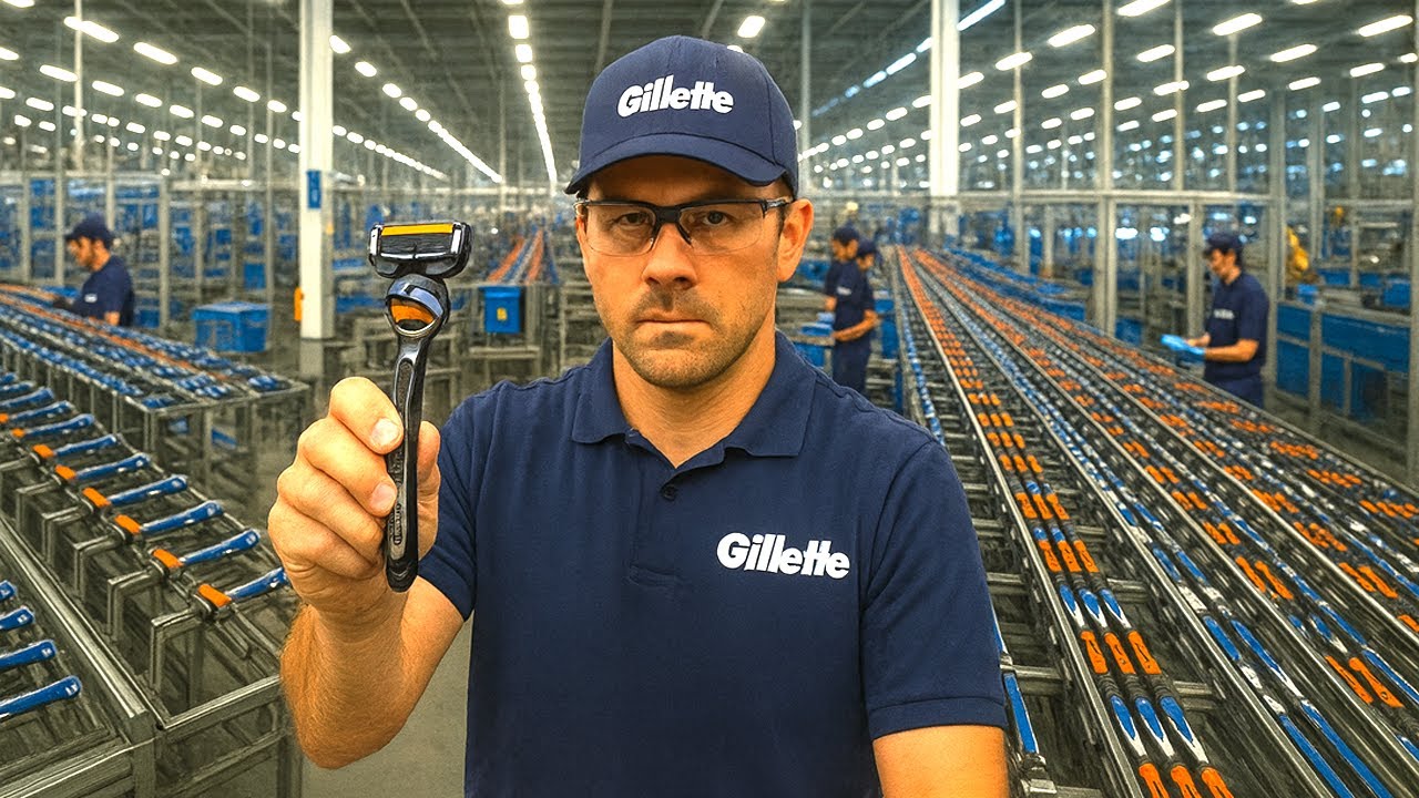 КАК ИЗГОТОВЛЯЮТСЯ МИЛЛИОНЫ ЛЕЗВИЙ GILLETTE 🪒 | ЗАВОДСКОЙ ПРОЦЕСС 🪒