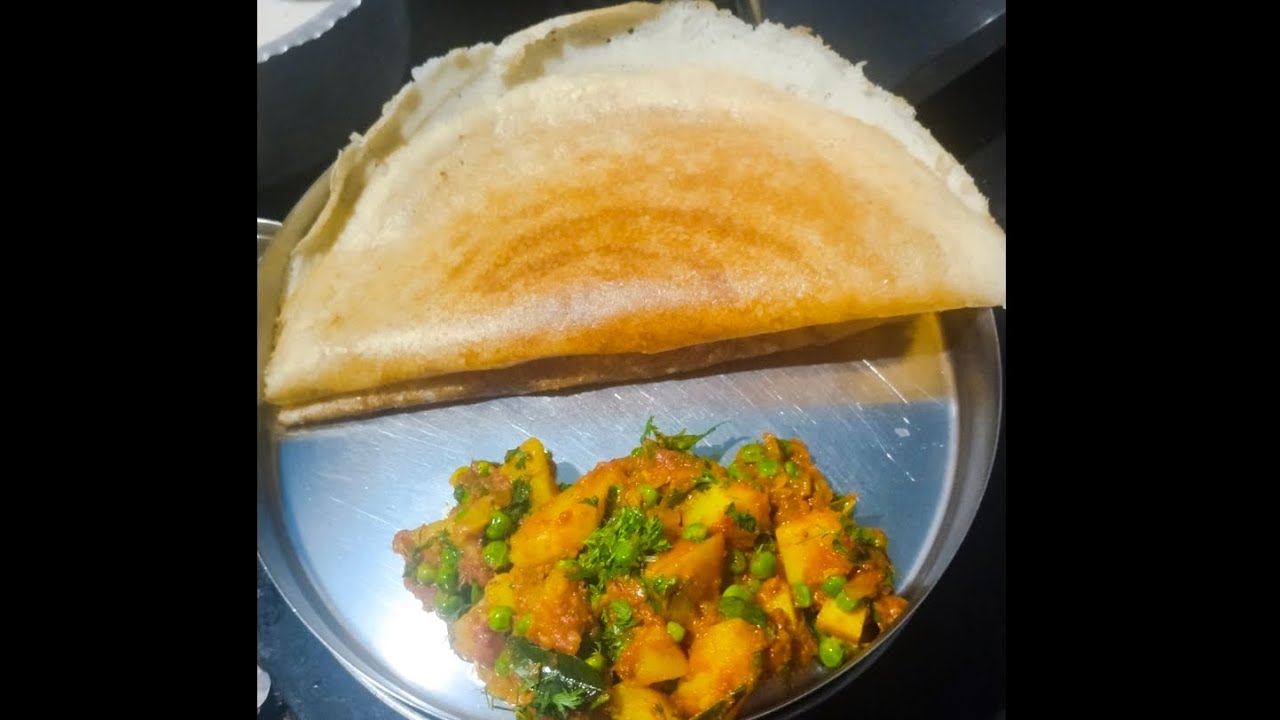 How to make butter dosa with aaloo mutter ki sabji 