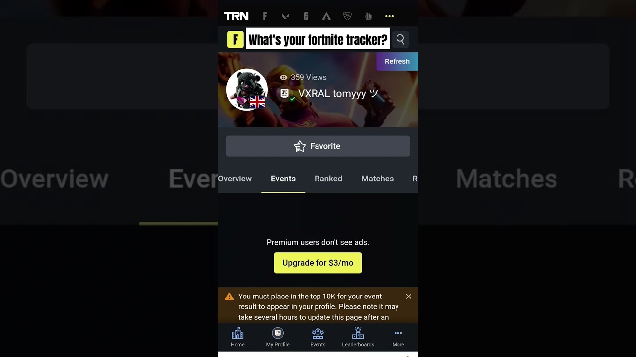 What's your fortnite tracker ❓️❓️❓️ #fortnite #fortnitetracker #fyp #shorts